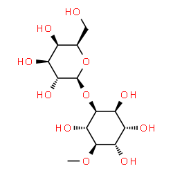 D-chiro-Inositol, 2-O-.beta.-D-galactopyranosyl-4-O-methyl- structure