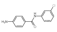 4-氨基-N-(3-氯苯基)苯甲酰胺结构式