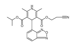 3,5-Pyridinedicarboxylic acid, 4-(2,1,3-benzoxadiazol-4-yl)-1,4-dihydro-2,6-dimethyl-, 3-(2-cyanoethyl) 5-(1-methylethyl) ester Structure
