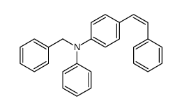 N-benzyl-N-phenyl-4-(2-phenylethenyl)aniline结构式