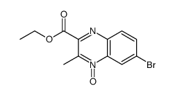 ethyl 6-bromo-3-methyl-4-oxidoquinoxalin-4-ium-2-carboxylate结构式