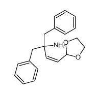 (Z)-4-amino-4-benzyl-4-nitro-5-phenylpent-2-enal ethylene acetal Structure