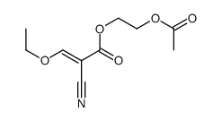 2-acetyloxyethyl 2-cyano-3-ethoxyprop-2-enoate结构式
