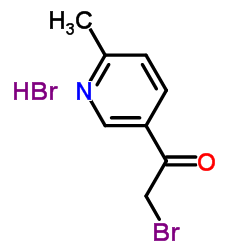 2-溴-1-(6-甲基-吡啶-3-基)-乙酮氢溴酸结构式
