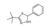5-tert-butyl-2-phenyl-2,3-dihydro-1,3,4-thiadiazole结构式