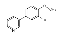 3-(3-Bromo-4-methoxyphenyl)pyridine Structure