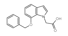 (7-苄氧基吲哚-1-基)乙酸结构式