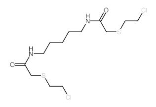 2-(2-chloroethylsulfanyl)-N-[5-[[2-(2-chloroethylsulfanyl)acetyl]amino]pentyl]acetamide Structure