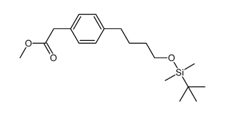 methyl 2-(4-(4-(tert-butyldimethylsilanyloxy)-butyl)-phenyl)-acetate结构式