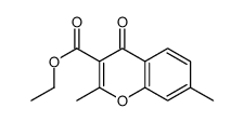 Ethyl 2,7-dimethyl-4-oxo-4H-chroMene-3-carboxylate Structure