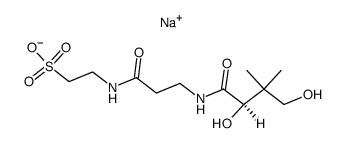 (R)-2-pantothenoylamino-ethanesulfonic acid , sodium-salt Structure
