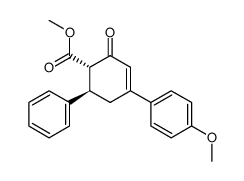 4-carbomethoxy-1-(p-methoxyphenyl)-5-phenyl-cyclohex-1-en-3-one结构式