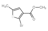 2-溴-5-甲基-3-噻吩羧酸甲酯结构式