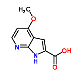 4-甲氧基-1H-吡咯并[2,3-B]吡啶-2-羧酸结构式