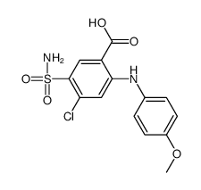 4-chloro-2-(4-methoxyanilino)-5-sulfamoylbenzoic acid Structure