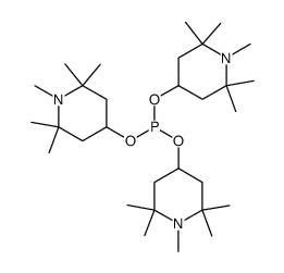 4-Piperidinol, 1,2,2,6,6-pentamethyl-, 4,4',4''-phosphite Structure