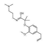 N-(3-dimethylaminopropyl)-2-(2-methoxy-4-prop-2-enyl-phenoxy)-2-methyl-propanamide结构式