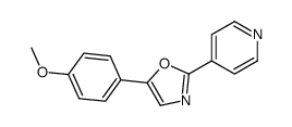 5-(4-methoxyphenyl)-2-pyridin-4-yl-1,3-oxazole结构式