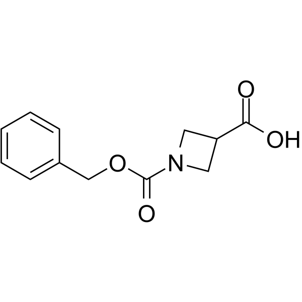 1-(苄氧基羰基)氮杂丁烷-3-羧酸结构式