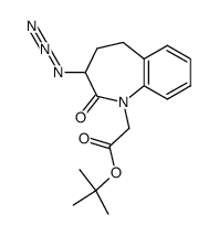 1-t-butyloxycarbonylmethyl-3-azido-2,3,4,5-tetrahydro-1H-[1]benzazepin-2-one结构式