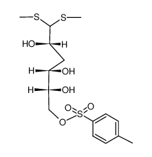 O6-(toluene-4-sulfonyl)-D-arabino-3-deoxy-hexose dimethyl dithioacetal Structure