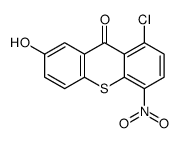 1-chloro-7-hydroxy-4-nitrothioxanthen-9-one结构式