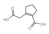 2-Carboxy-1-cyclopentene-1-acetic acid structure