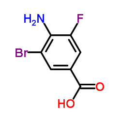 4-氨基-3-溴-5-氟苯甲酸结构式
