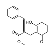 methyl (E)-2-[(2-hydroxy-6-oxocyclohexen-1-yl)methyl]-3-phenylprop-2-enoate Structure