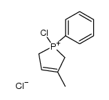 1-chloro-3-methyl-1-phenyl-2,5-dihydro-1H-phosphol-1-ium chloride结构式
