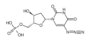 5-azido-2'-deoxyuridine-5'-monophosphate结构式