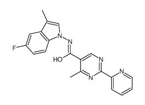 N-(5-Fluoro-3-methyl-1H-indol-1-yl)-4-methyl-2-(2-pyridinyl)-5-py rimidinecarboxamide Structure