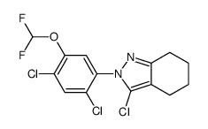 3-chloro-2-[2,4-dichloro-5-(difluoromethoxy)phenyl]-4,5,6,7-tetrahydroindazole结构式