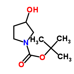 (R)-1-Boc-3-羟基吡咯烷结构式