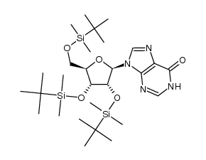 2',3',5'-tris-O-(tert-butyldimethylsilyl)-2'-deoxyinosine结构式