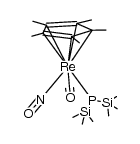 {bis(trimethylsilyl)phosphido}carbonylnitrosyl(pentamethylcyclopentadienyl)rhenium结构式