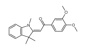 1-(3,4-dimethoxyphenyl)-2-(1,3,3-trimethylindolin-2-ylidene)ethanone结构式
