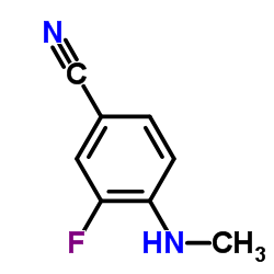 3-氟-4-(甲基氨基)苯甲腈结构式
