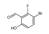 3-bromo-2-fluoro-6-hydroxybenzaldehyde structure