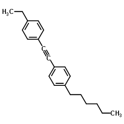 1-乙基-4-[2-(4-己基苯基)乙炔基]苯结构式
