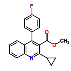 2-环丙基-4-(4-氟苯基)-3-喹啉羧酸甲酯结构式