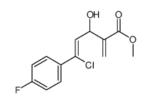 (Z)-5-氯-5-(4-氟苯基)-3-羟基-2-亚甲基-4-戊二酸甲酯结构式