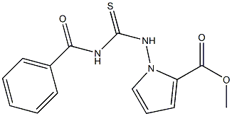 甲基 1-(3-苯甲酰硫代脲基)-1H-吡咯-2-羧酸酯结构式