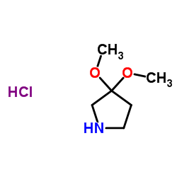 3,3-二甲氧基吡咯烷盐酸盐结构式