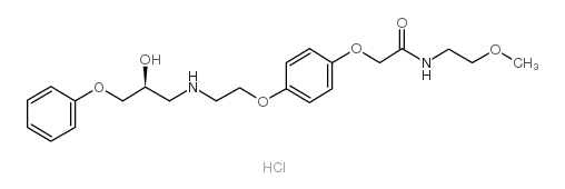 (S)-4-(2-hydroxy-3-phenoxypropylaminoethoxy)-N-(2-methoxyethyl)phenoxyacetamide Structure
