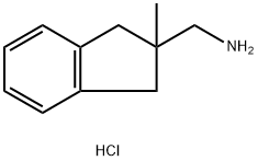 (2-甲基-2,3-二氢-1H-茚-2-基)甲胺盐酸盐结构式