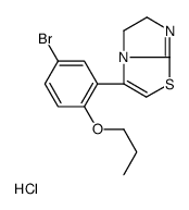 Imidazo(2,1-b)thiazole, 5,6-dihydro-3-(5-bromo-2-propoxyphenyl)-, mono hydrochloride structure
