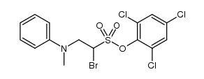 2,4,6-trichlorophenyl 1-bromo-2-(methyl(phenyl)amino)ethanesulfonate结构式