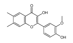 3-hydroxy-2-(4-hydroxy-3-methoxyphenyl)-6,7-dimethylchromen-4-one Structure
