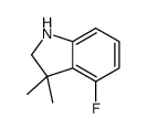 4-fluoro-3,3-dimethyl-1,2-dihydroindole结构式